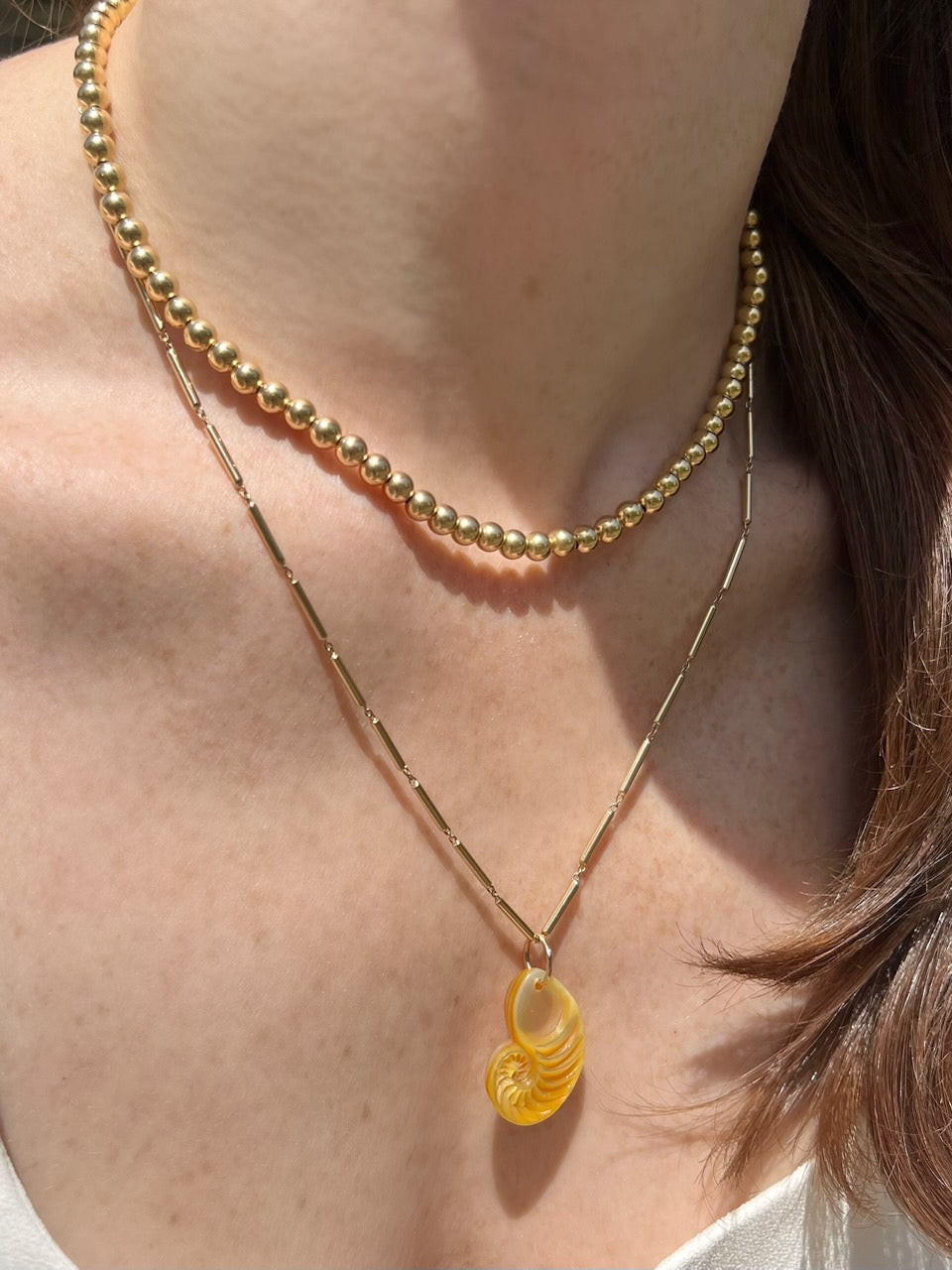 14K Gold 5mm Ball Choker – Maura Green