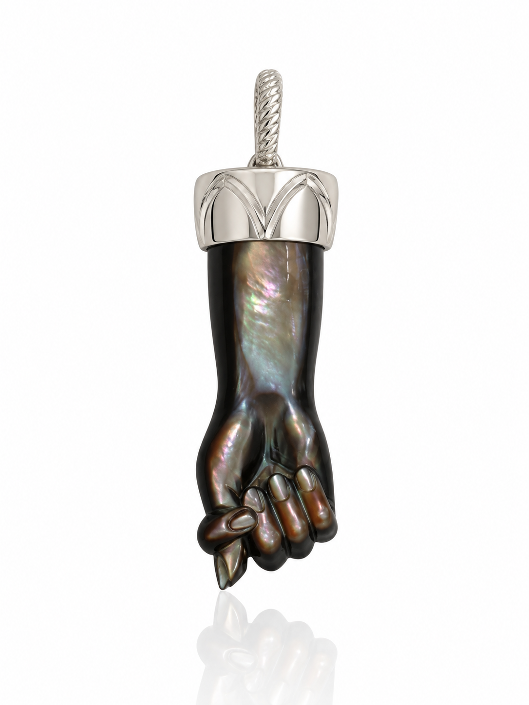 Sample Sale: Black Mother of Pearl Mano Figa