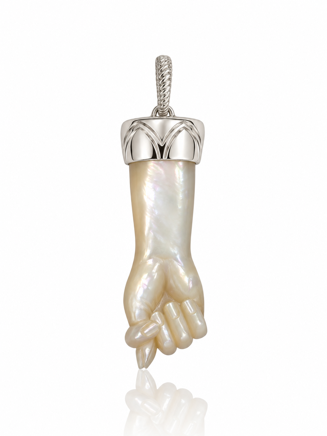 Sample Sale: White Mother of Pearl Mano Figa