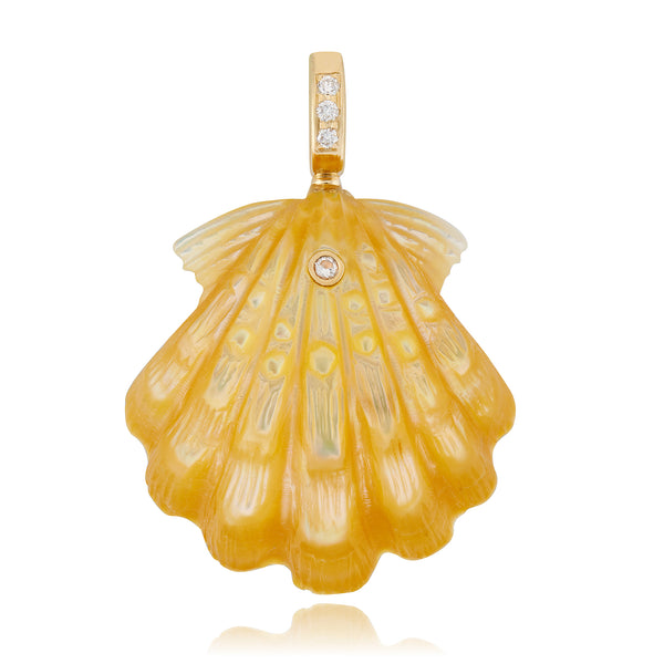 Golden Mother of Pearl Scallop Shell – Maura Green