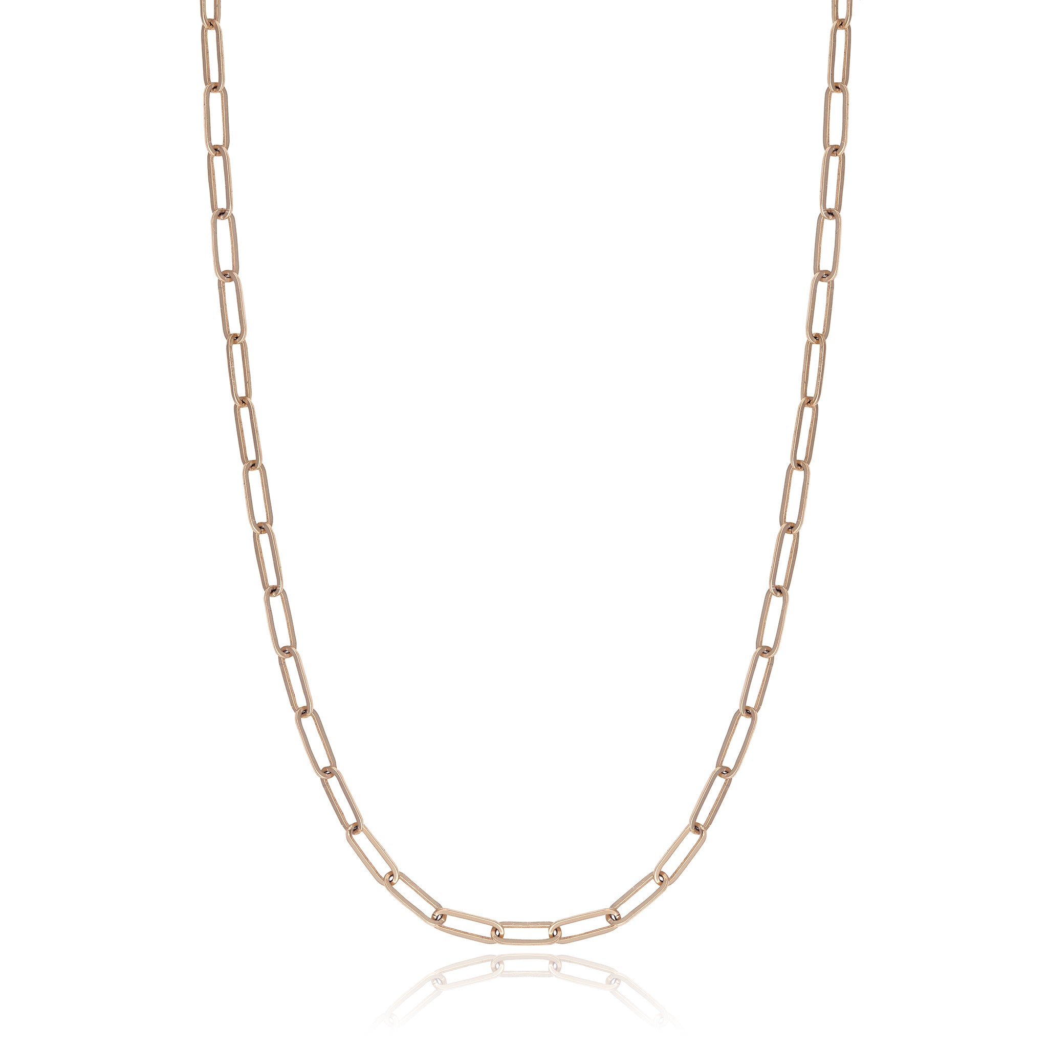 Mini Paperclip Chain in 14K Gold