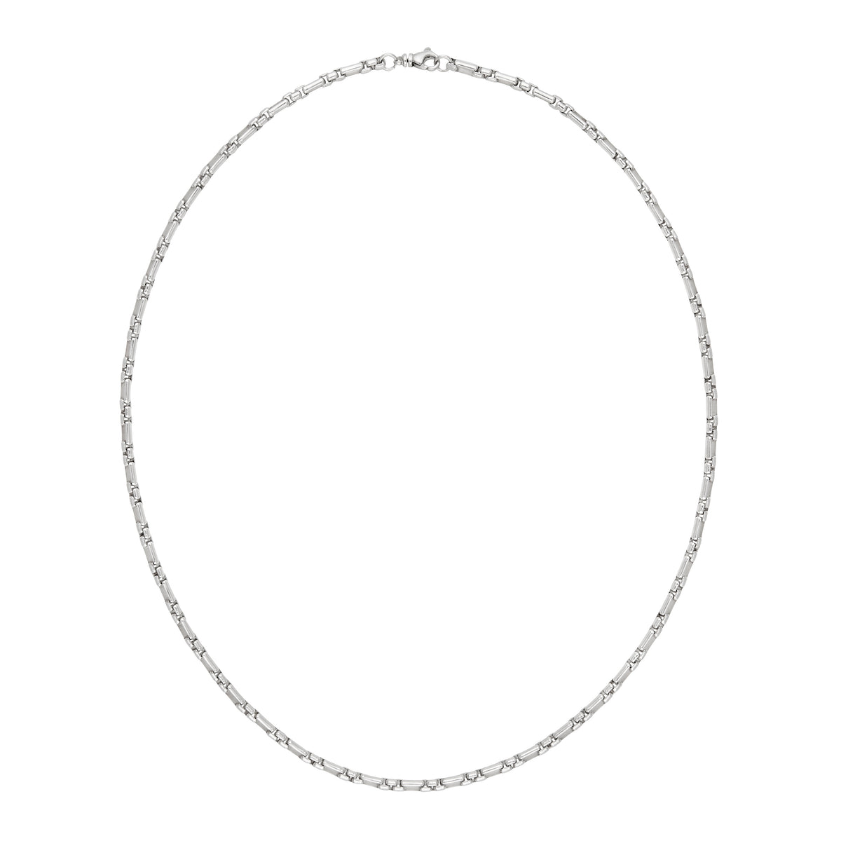 Elongated Station Box Chain in Silver – Maura Green