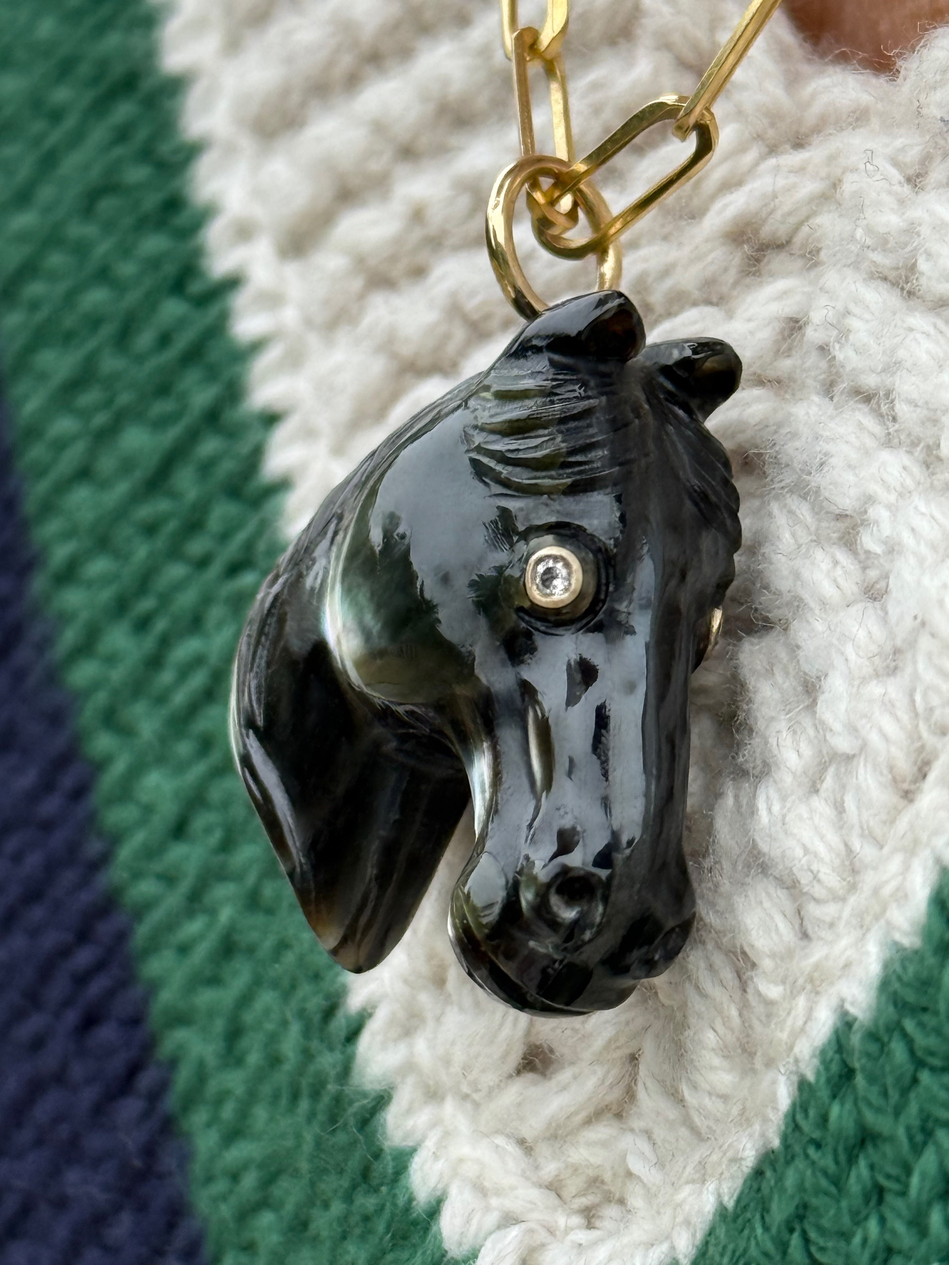 Black Beauty Horse Charm