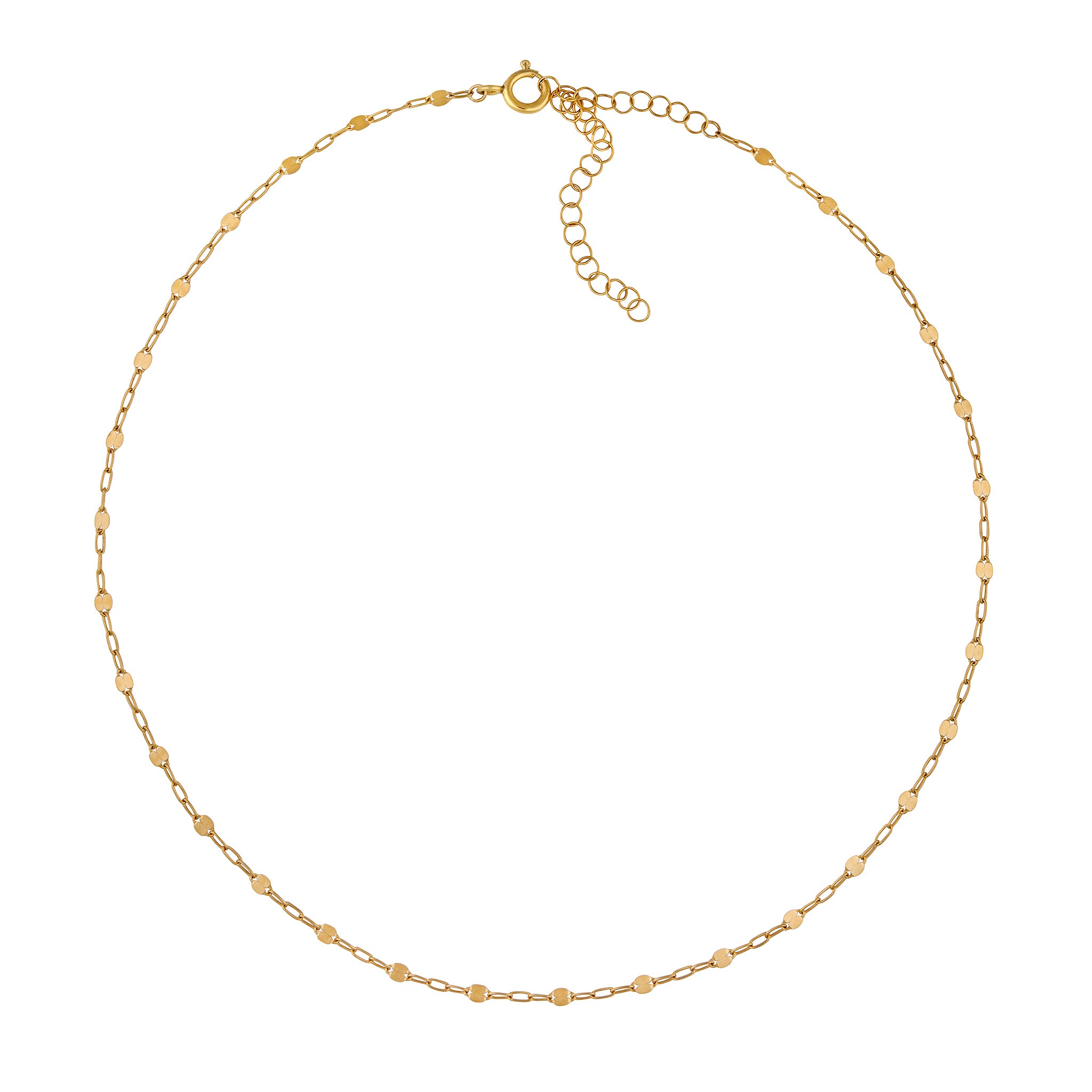 Gold filled chain necklace designed by Maura Green