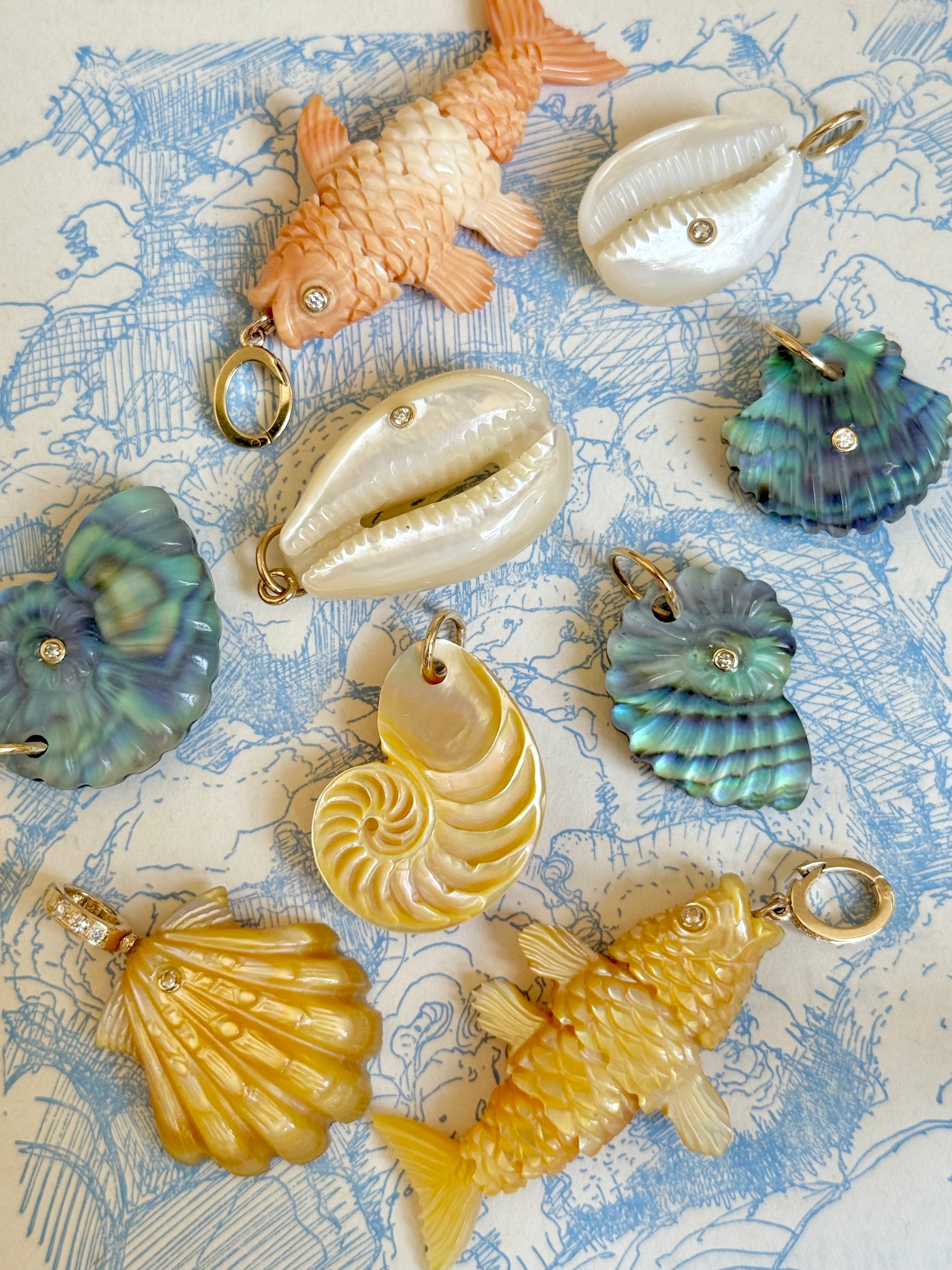 Articulated Fish in Apricot Conch – Maura Green