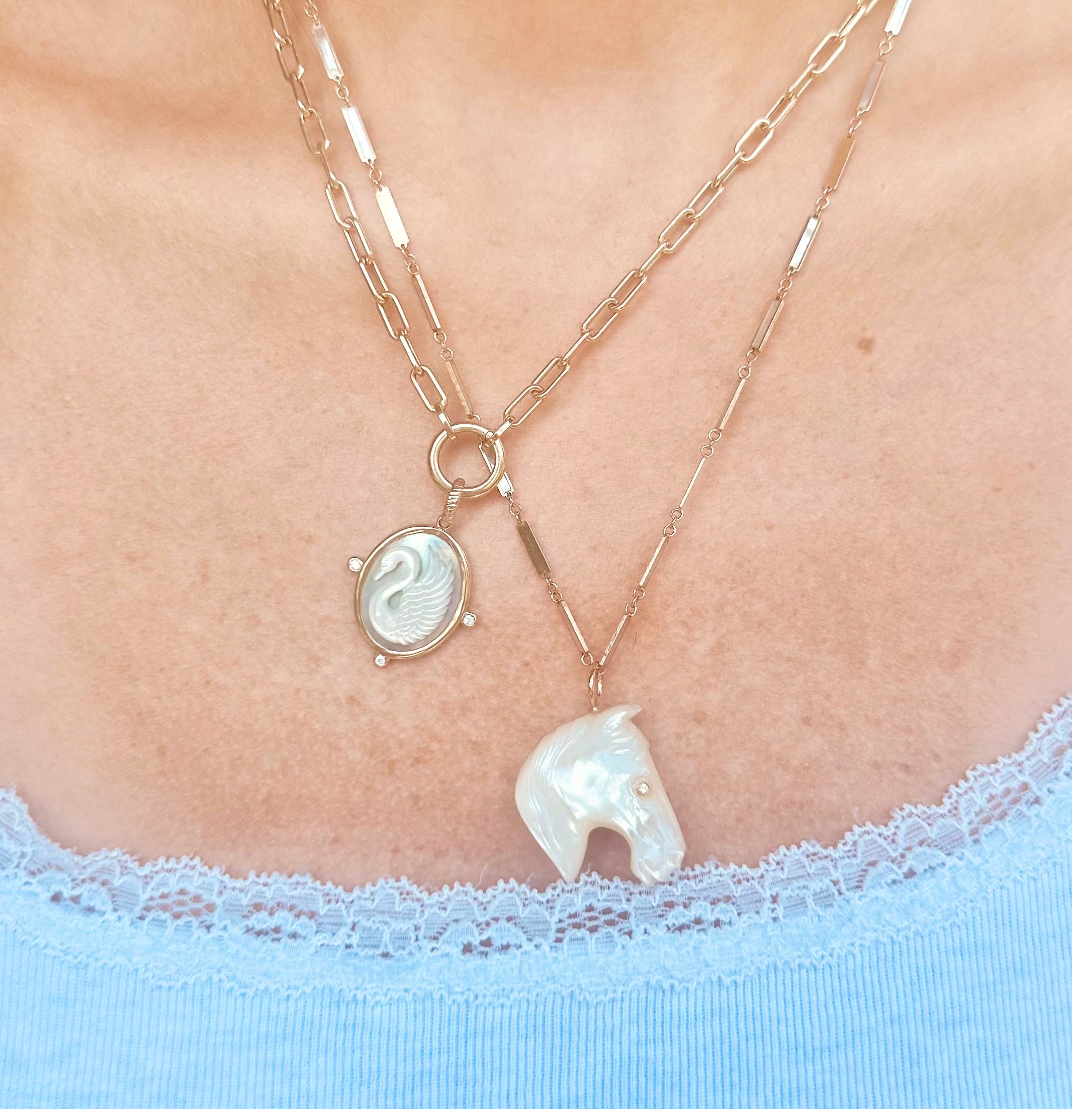 White Horse Head Charm