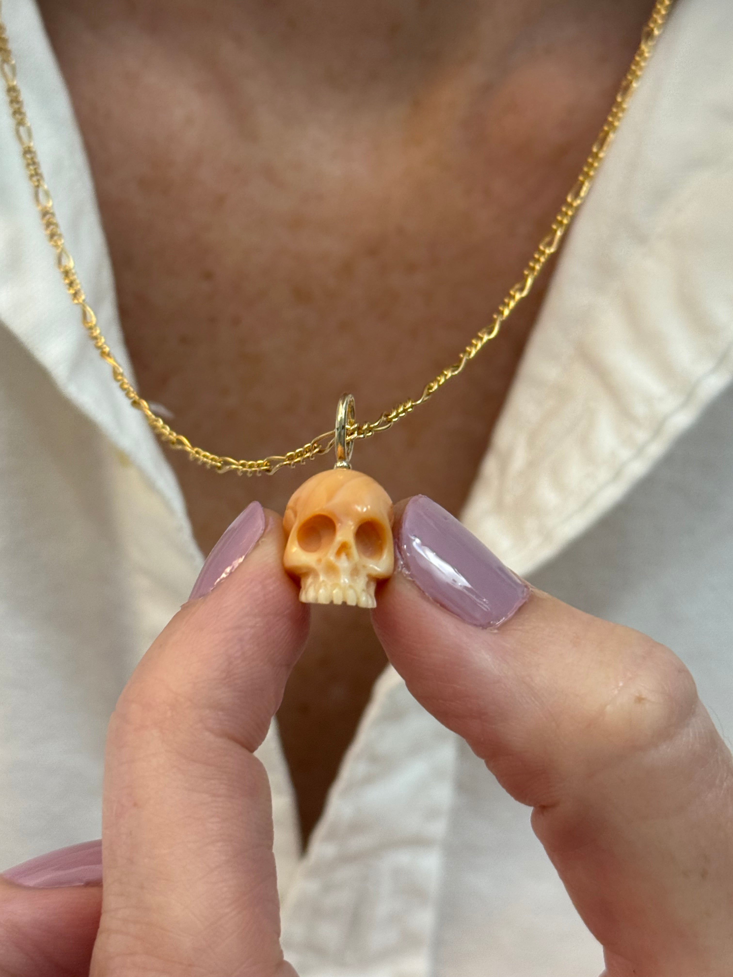 Sample Sale: Apricot Conch Skull Baby