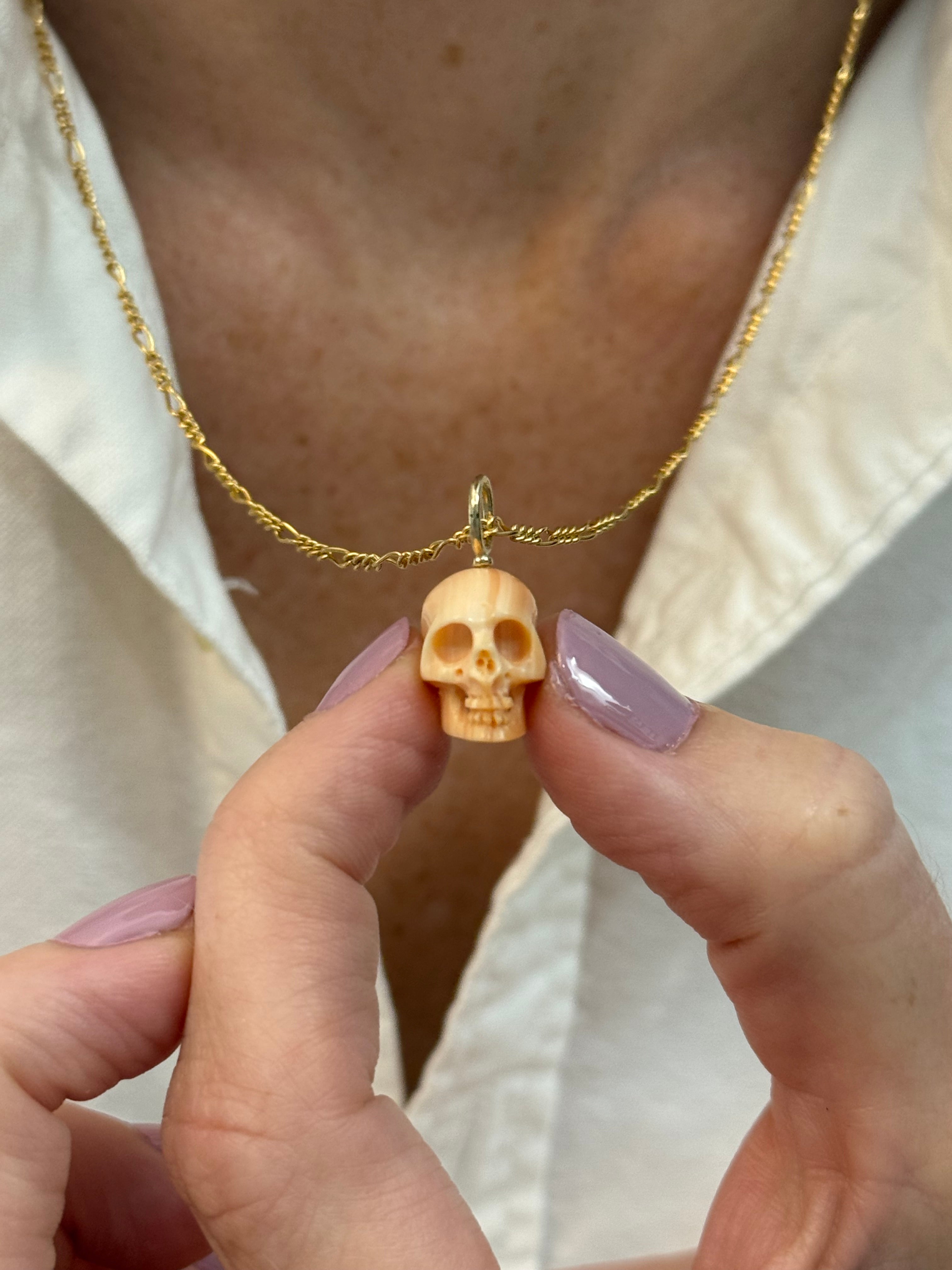 Sample Sale: Elongated Apricot Conch Skull Baby