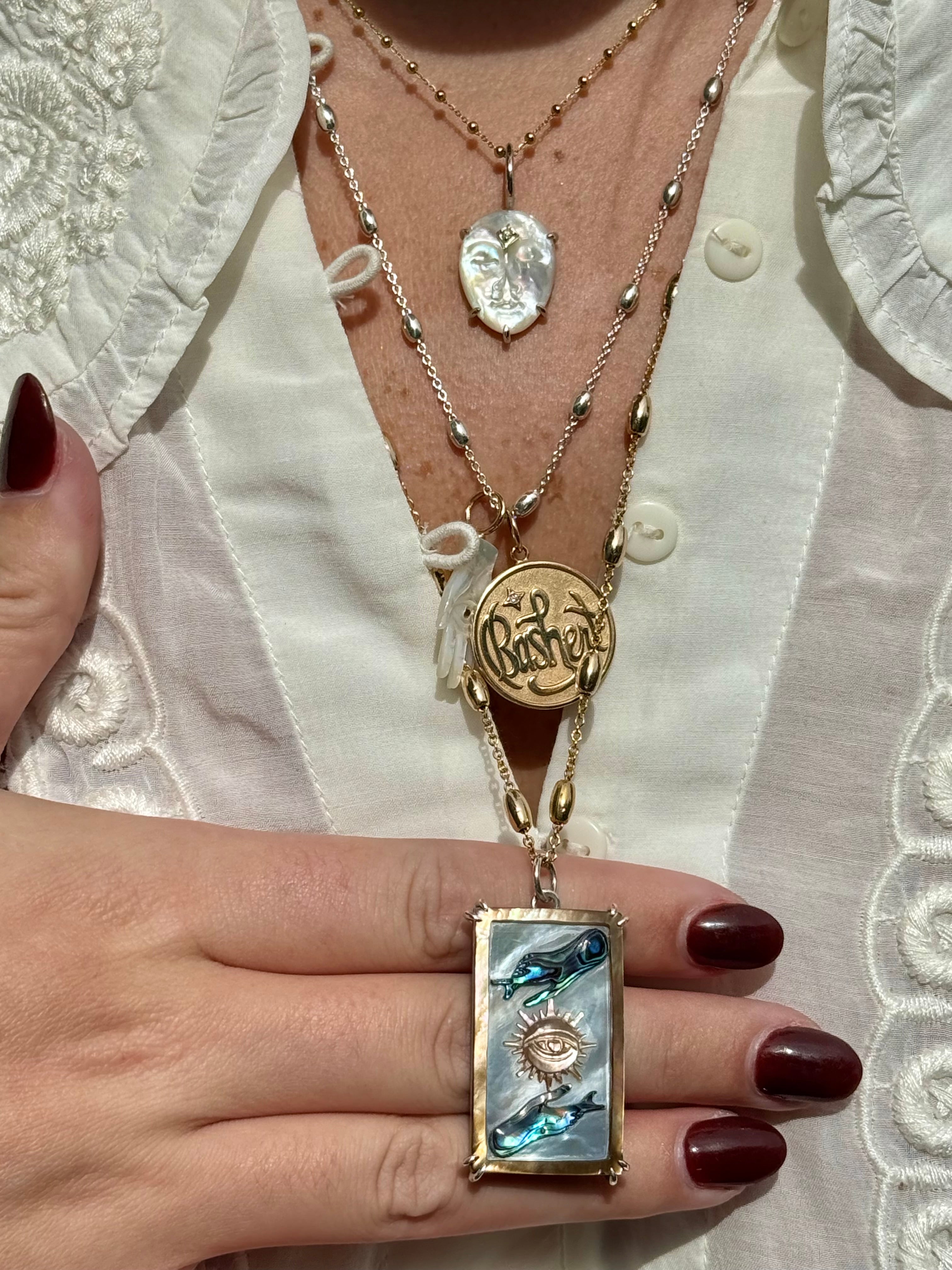 Sun Tarot Card in Silver