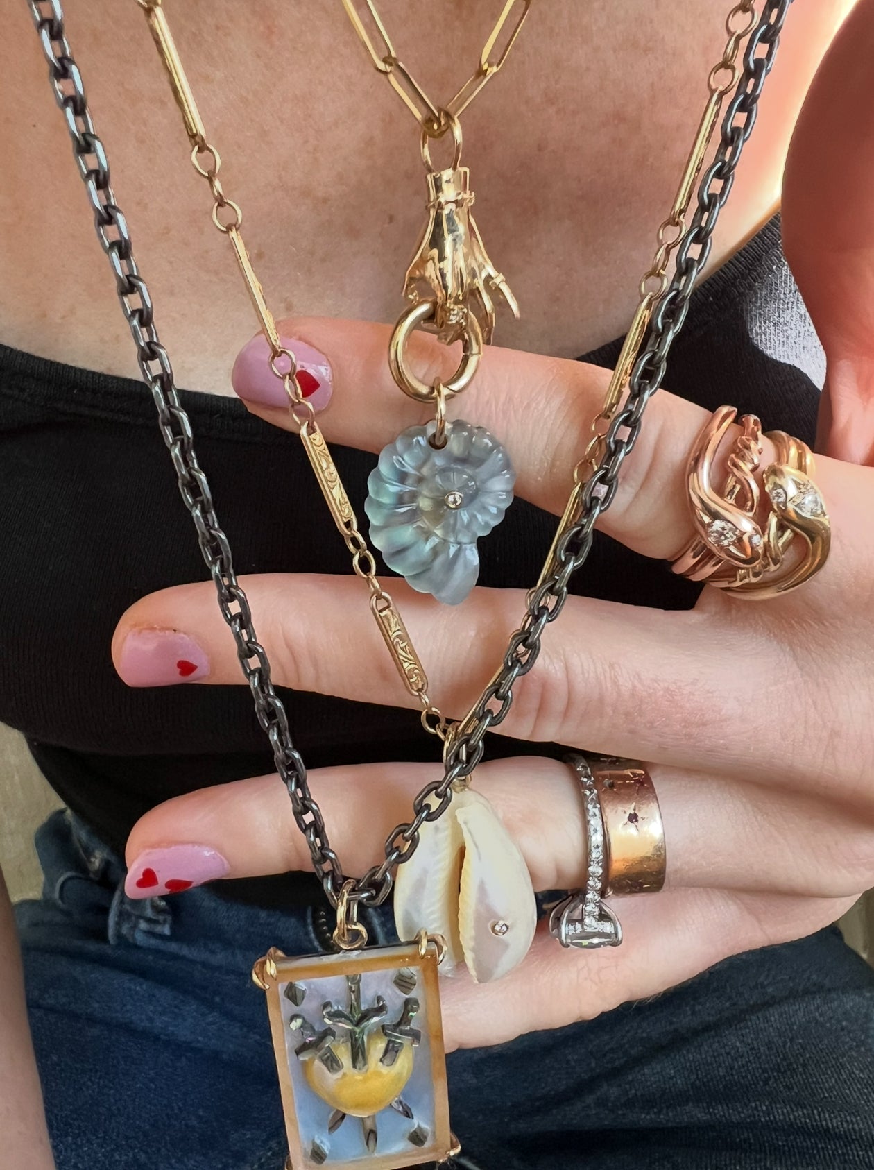 Gyan Mudra Ladyfinger Charm in 14k Gold